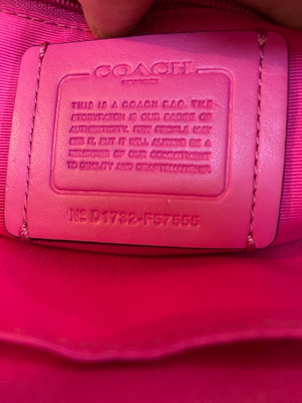 Coach 2017 Pink Leather Mini Sierra Satchel F57555 - Picture 2 of 9